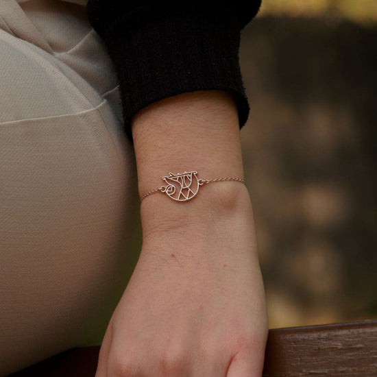 bracelet chaine animal totem paresseux