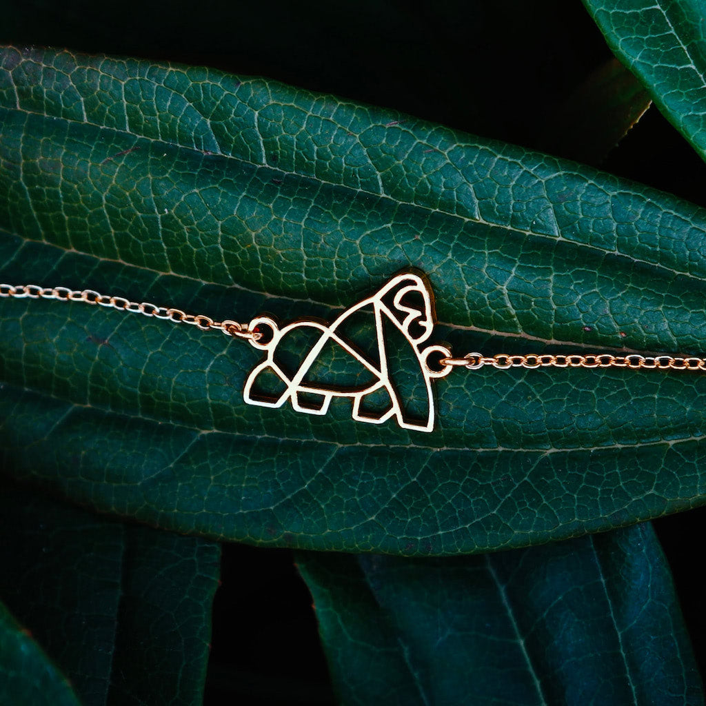 bracelet gorille or chaine Feuilles