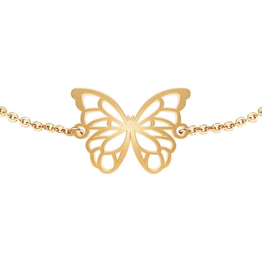 Bracelet Papillon Or Chaîne Zoom #Couleur et bracelet_No