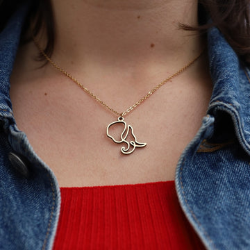 Collier Éléphant One Line