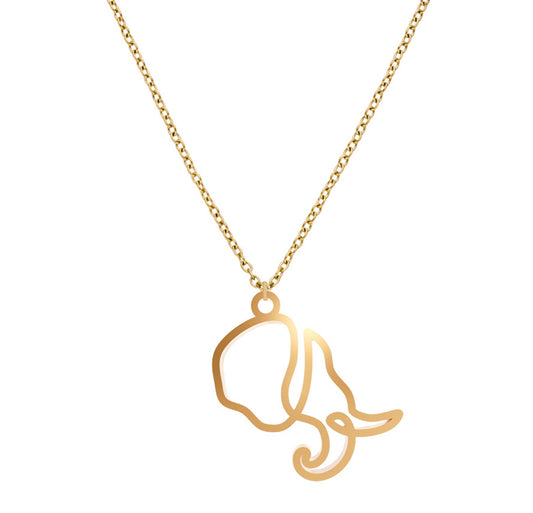 Collier Éléphant One Line