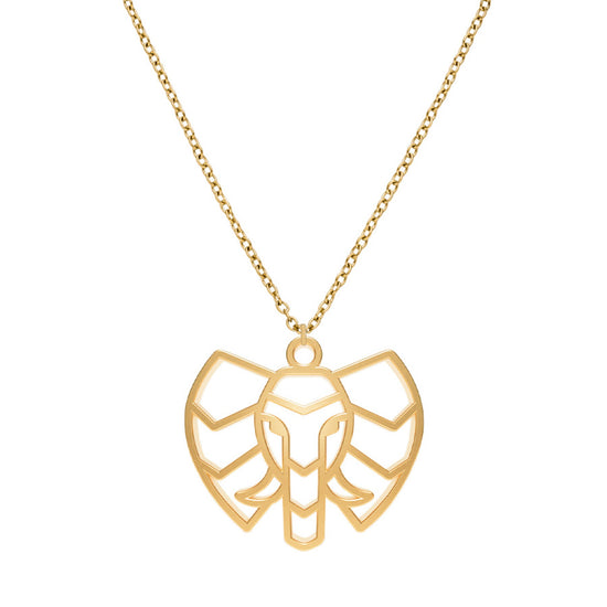 Collier Elephant Or Chaîne Zoom #Couleur et collier_No