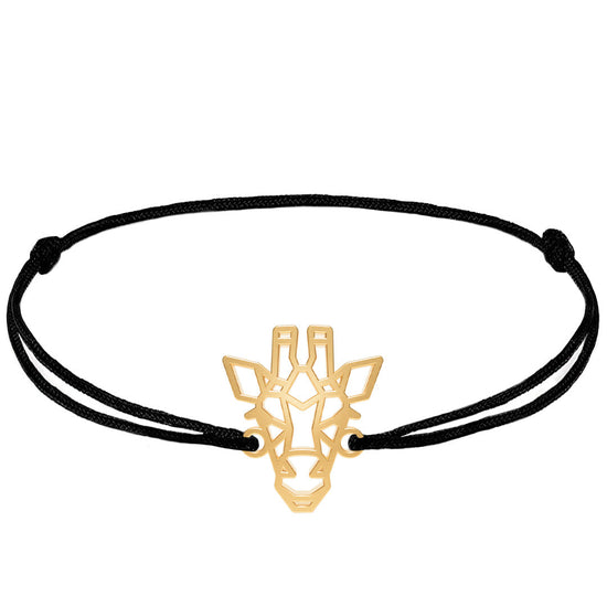 Bracelet girafe Or Cordon #Couleur et bracelet_Or avec cordon