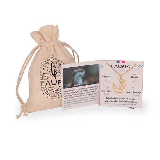 Packaging et carte ensemencé écoresponsable collier loutre