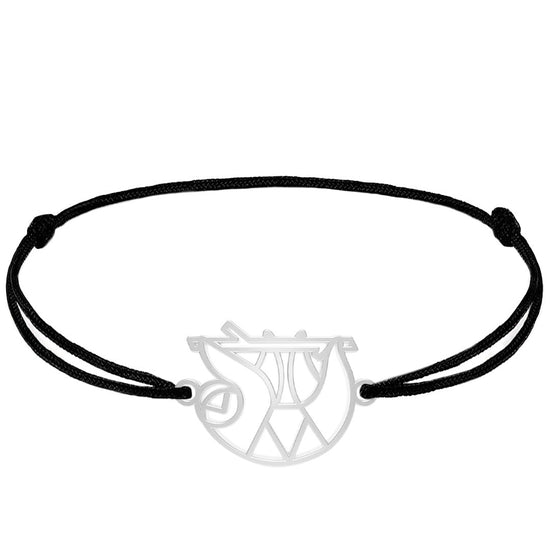 Bracelet Paresseux Argent Cordon #Couleur et bracelet_Argent avec cordon