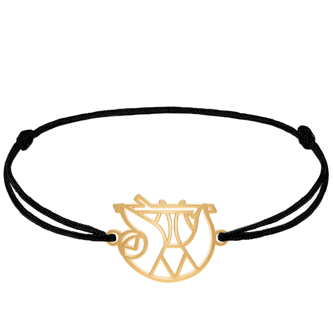 Bracelet Paresseux Or Cordon #Couleur et bracelet_Or avec cordon