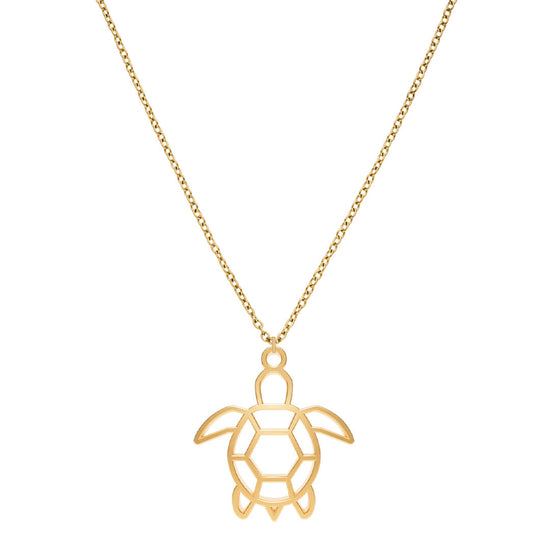 Collier Tortue Or Chaîne #Couleur et collier_Or avec chaîne